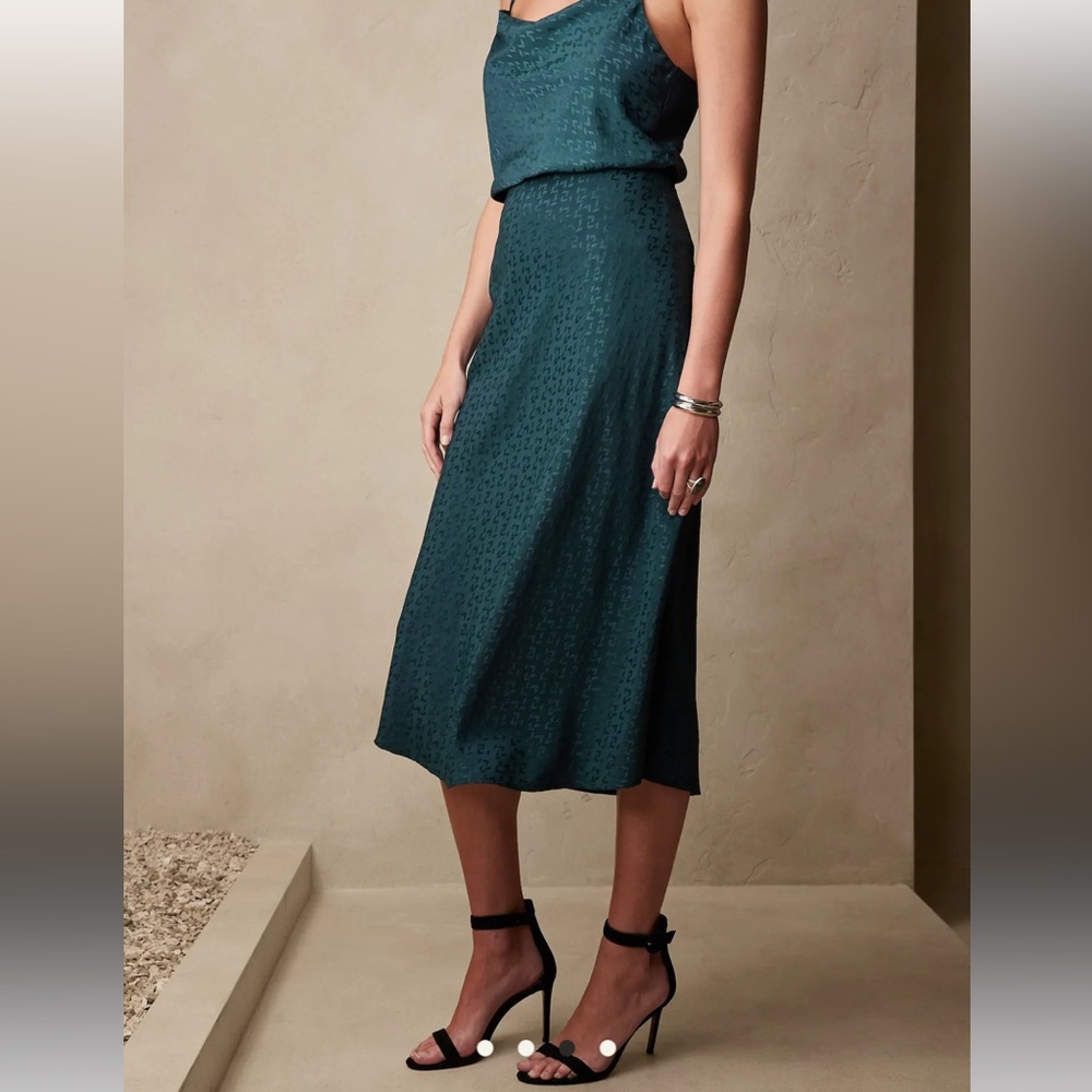 Jacquard Maxi Slip Skirt - Size 0